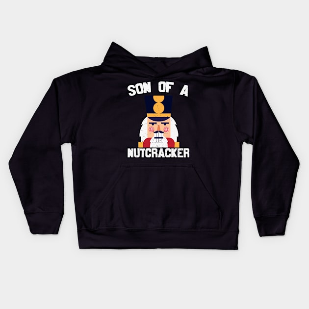 Son Of A Nutcracker  Nutcracker Face Kids Hoodie by MZeeDesigns